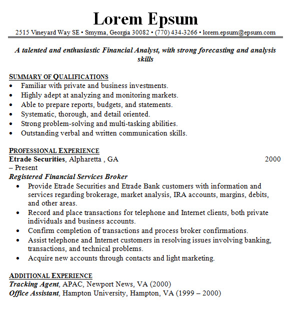 Skills of consultant resume